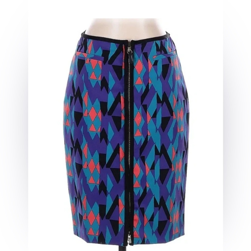 M by Missoni Women's Vibrant Zipper Up Pencil Skirt - Picture 2 of 3
